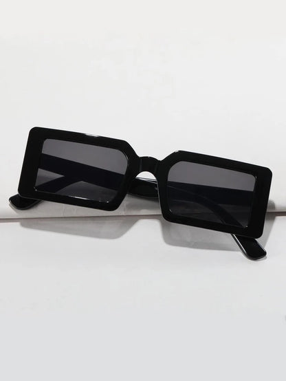 Uni-Sex Crabata - Acetate Rectangular Sunglasses - Black - Translucent