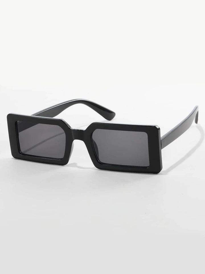 Uni-Sex Crabata - Acetate Rectangular Sunglasses - Black - Translucent