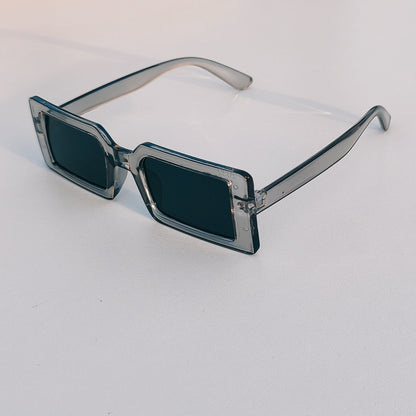 Uni-Sex Crabata - Acetate Rectangular Sunglasses - Black - Translucent