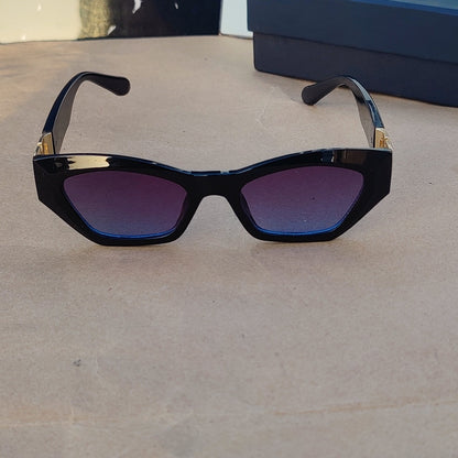 Uni-Sex Dawn - Resin Cat-eye Sunglasses - Black